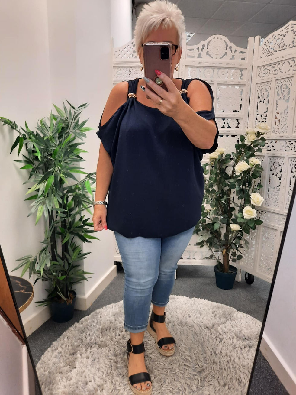 The Caprice Cold Shoulder Tops - 14 to 18/20