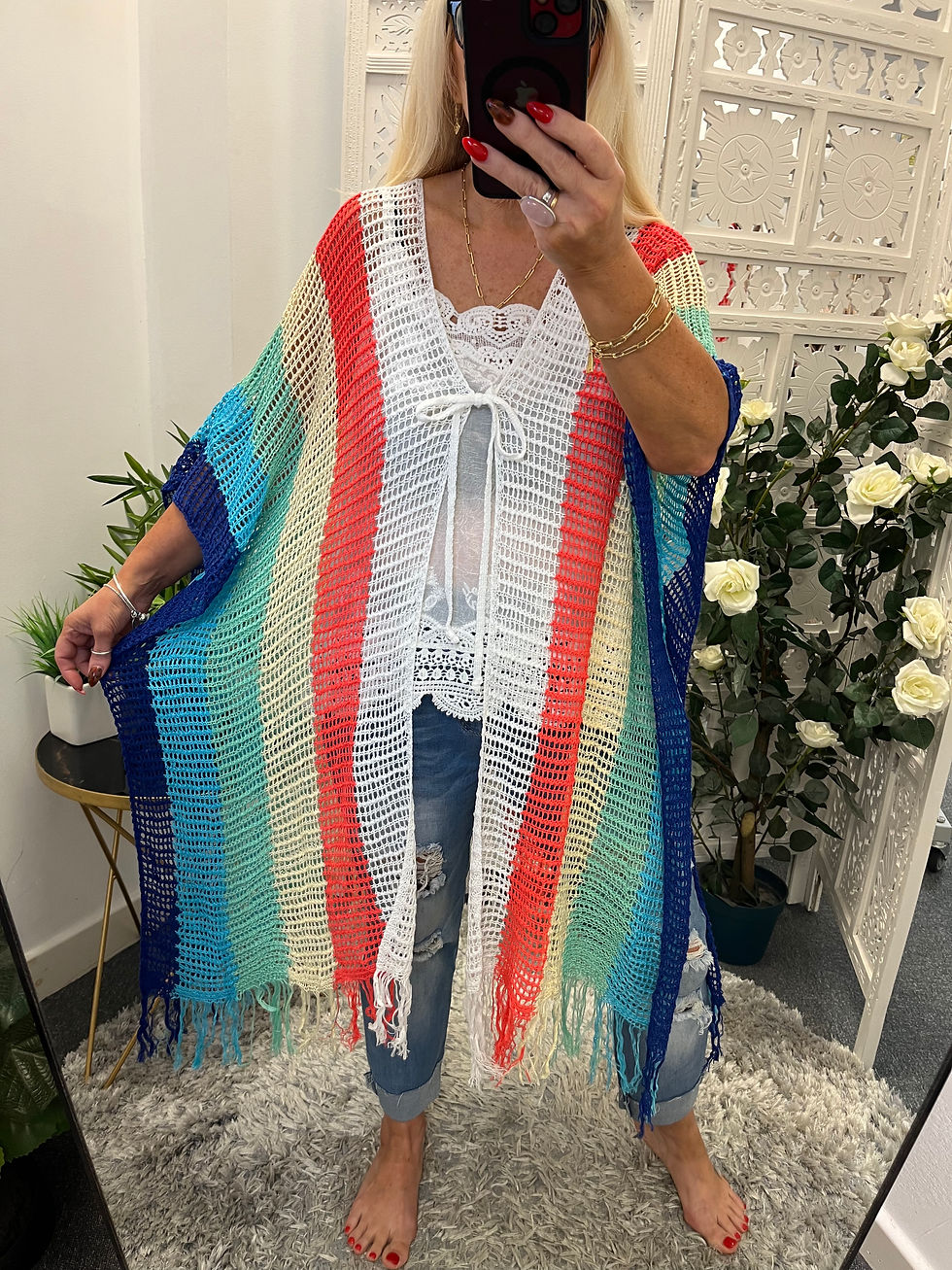 Thumbnail: The Carnival Beach Cover Up - Free Size