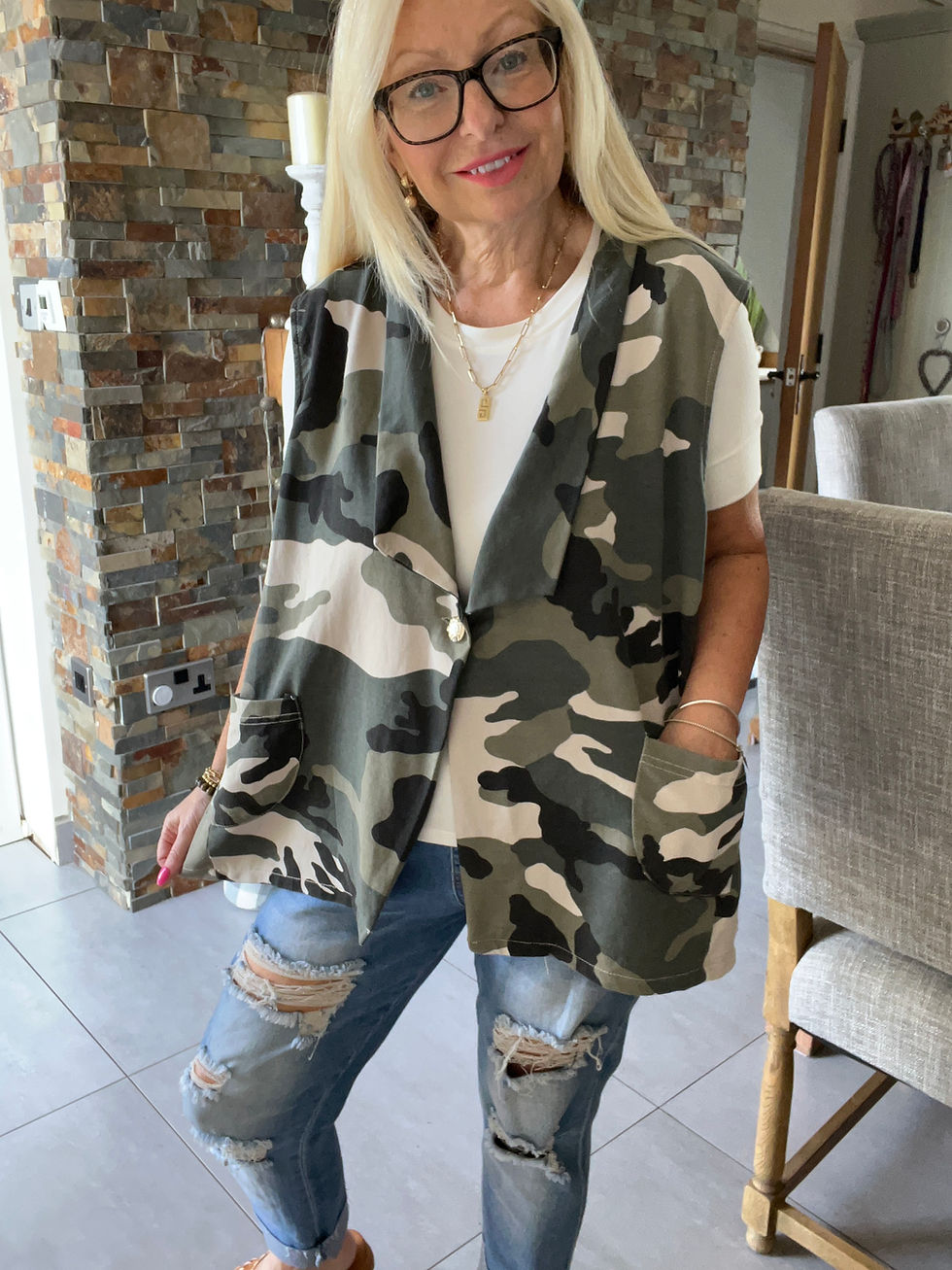 Thumbnail: The Camo Waistcoat  - Size 2 - 16 to 20/22 SALE NO RETURN 