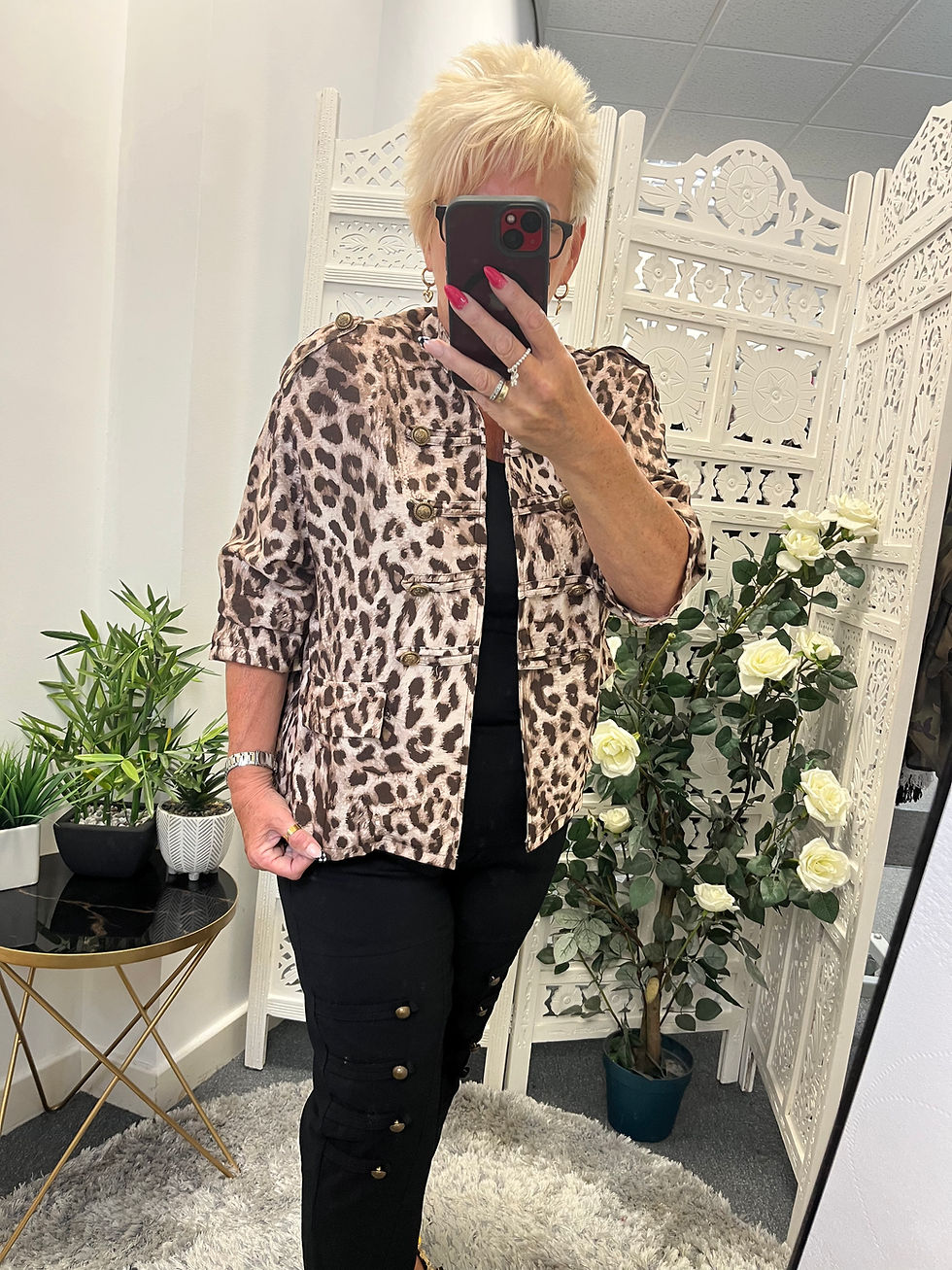 Thumbnail: The Smudge Leopard Military Button Jackets - 10 to 16