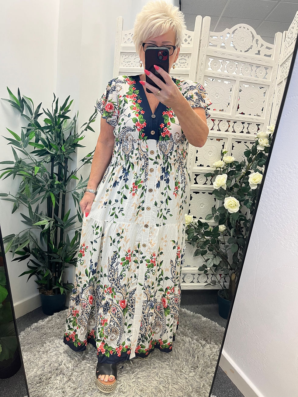 Thumbnail: The Florence Floral Maxi Dress  - 10 to 18
