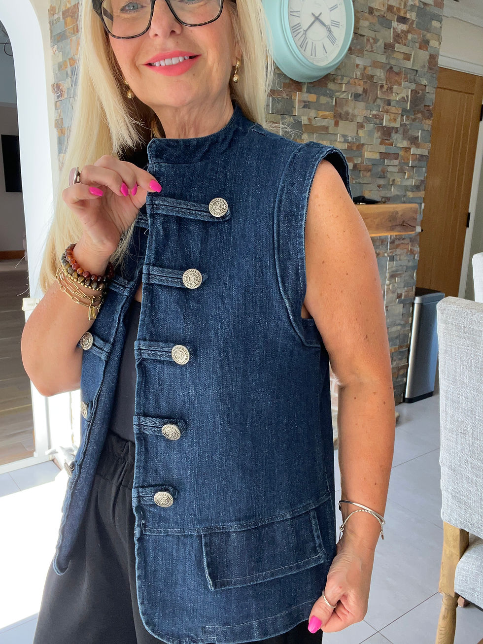 Thumbnail: The Denim Military Waistcoat  - 8 to 14