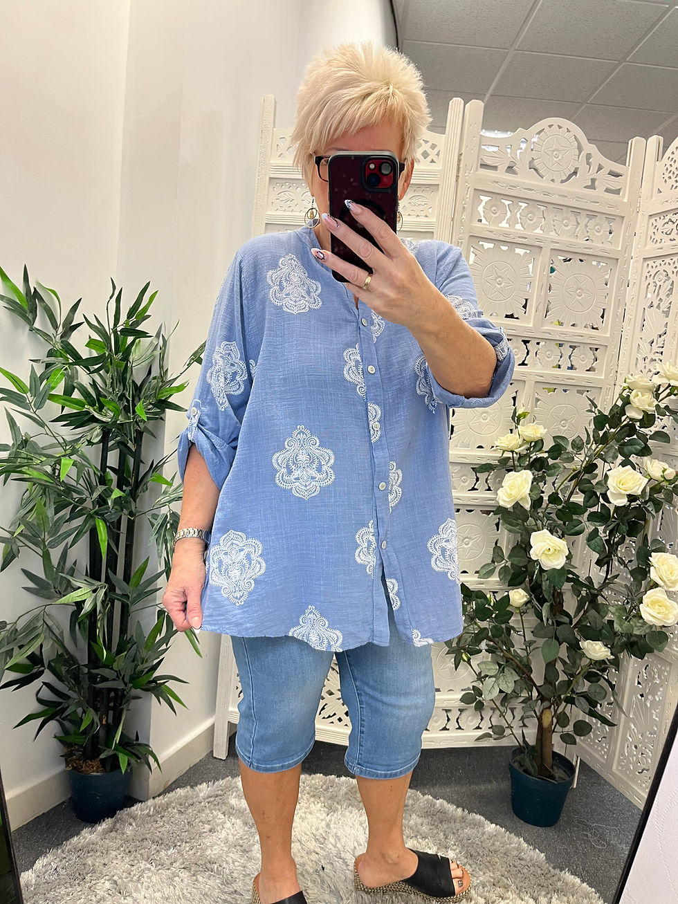 Thumbnail: The Grace Paisley Cotton Shirts - 12 to 16/18 SALE NO RETURN 