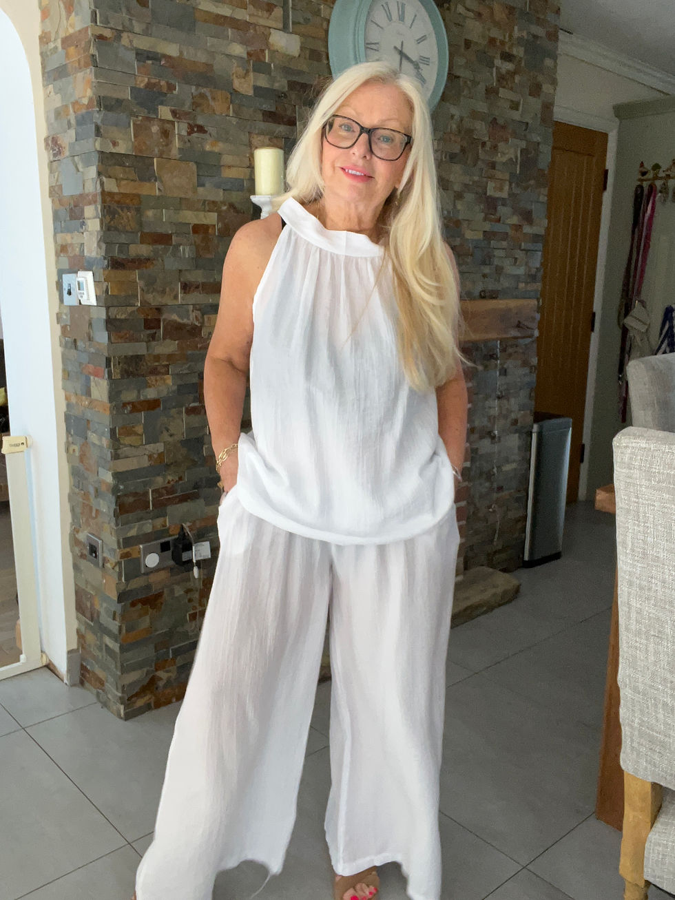 Thumbnail: The Naples Co-Ord Set - 8 to 16 - White 