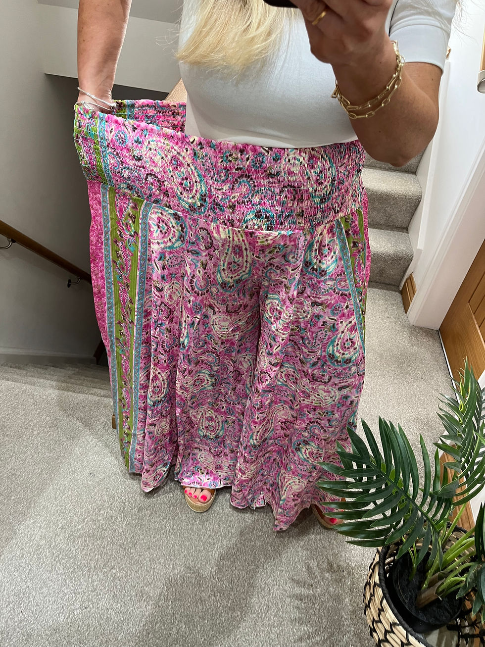 Thumbnail: The Indian Silk Wide Leg Trousers - No.7