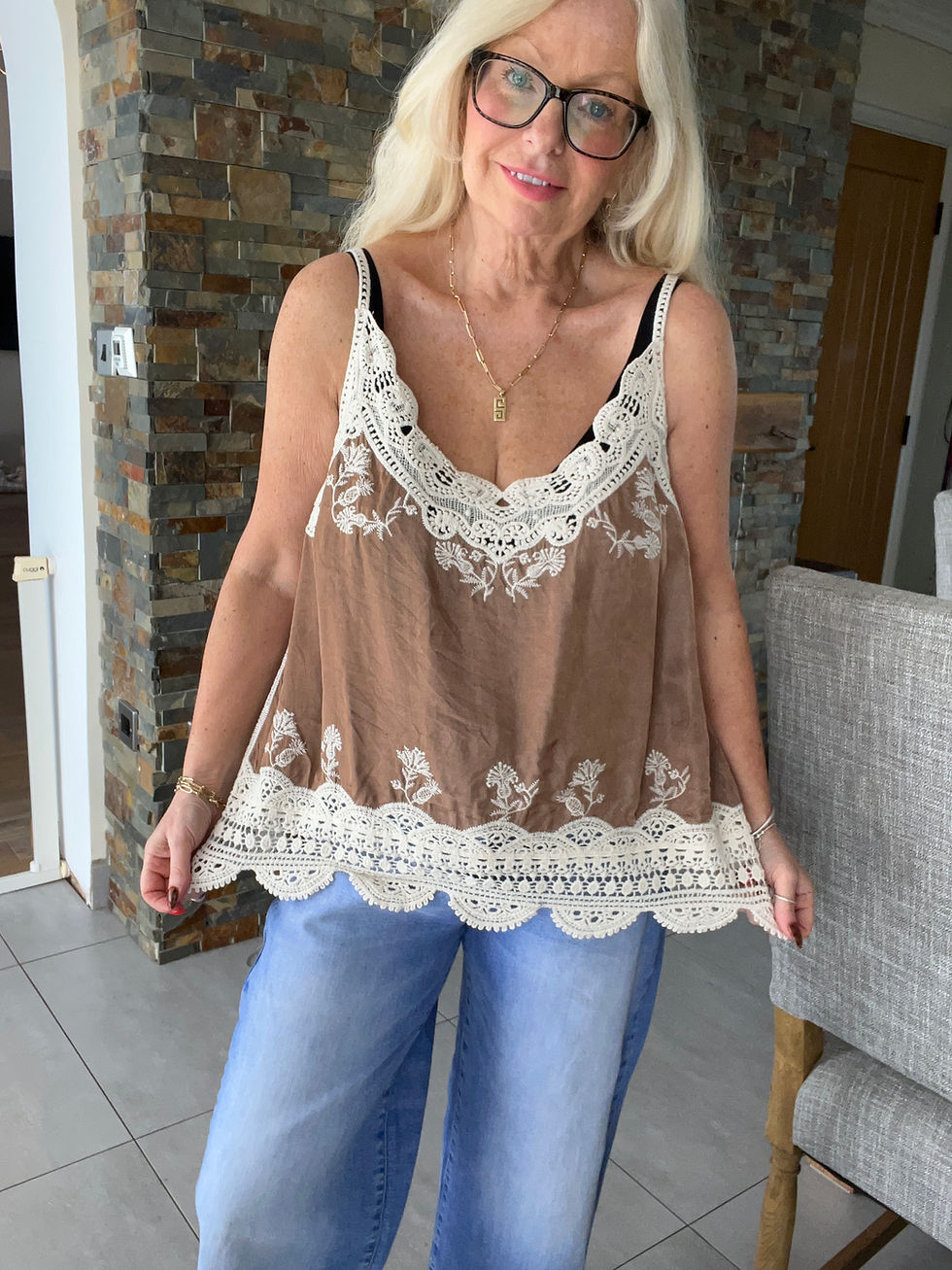 Thumbnail: The Cameo Crochet Vest Tops - Plain - 10 to 16