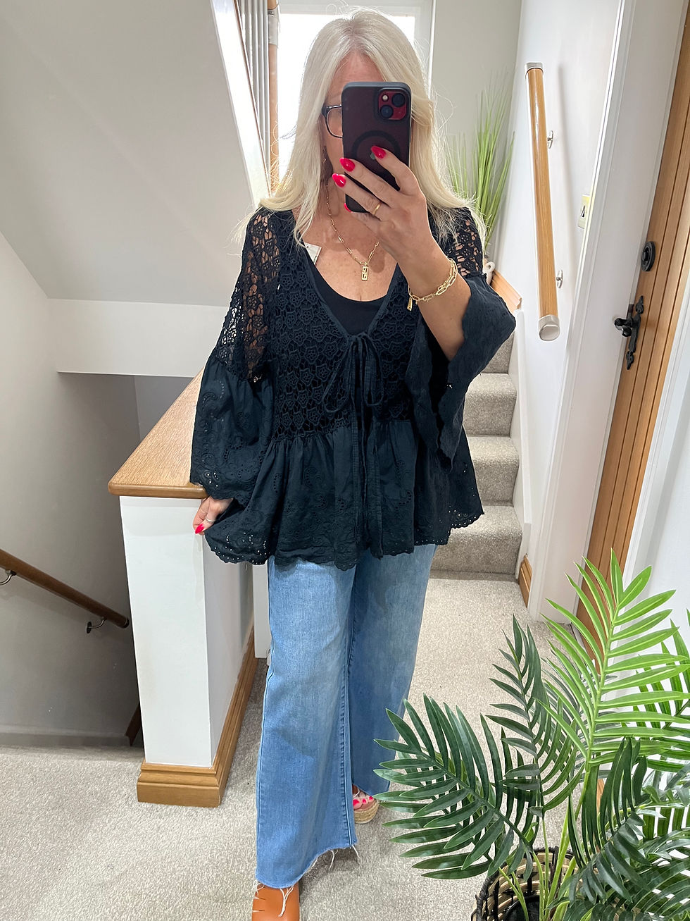 Thumbnail: The Magnolia Crochet Tie Tops - 10 to 14/16 SALE NO RETURN 