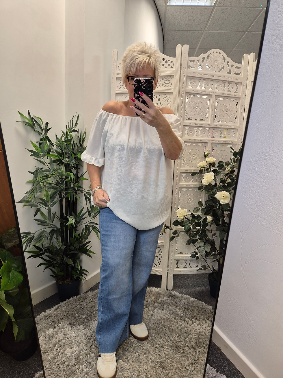 Thumbnail: The Kelsey Bardot Tops - 16 to 20/22 - SALE NO RETURN 