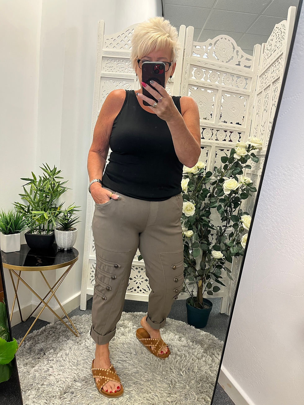 Thumbnail: The Military Button Magic Trousers  - Mocha  - 14 to 18 