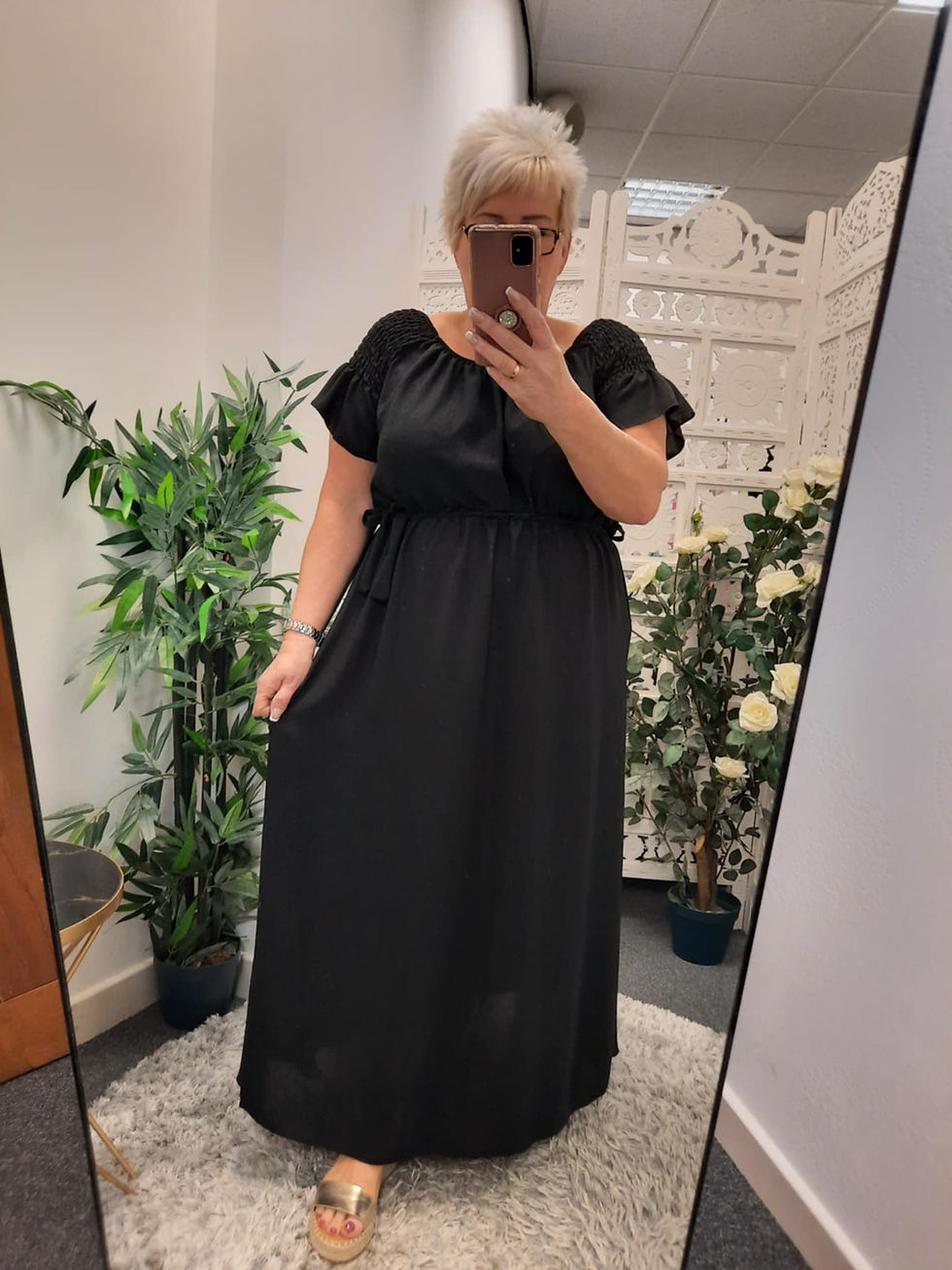 The Jovan Flutter Sleeve Maxi Dress - SALE NO RETURN 
