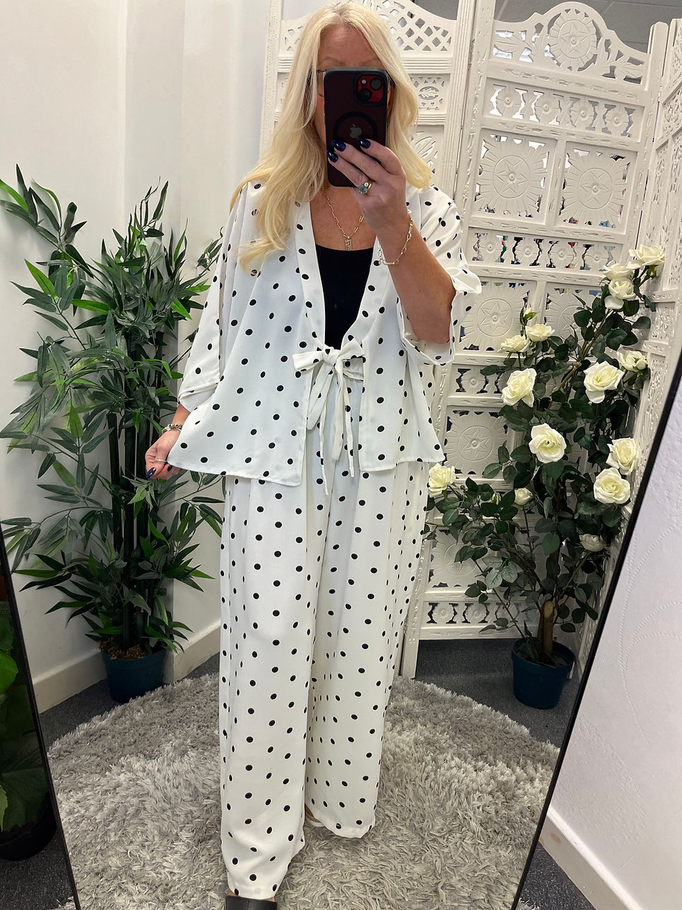 Thumbnail: The Dalby Polka Co-Ord Sets - Ivory - 14 to 18/20