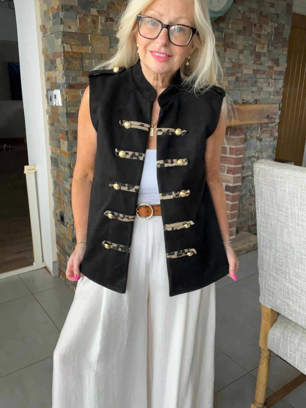 Thumbnail: The Faux Suede Military Waistcoat  - 8 to 14