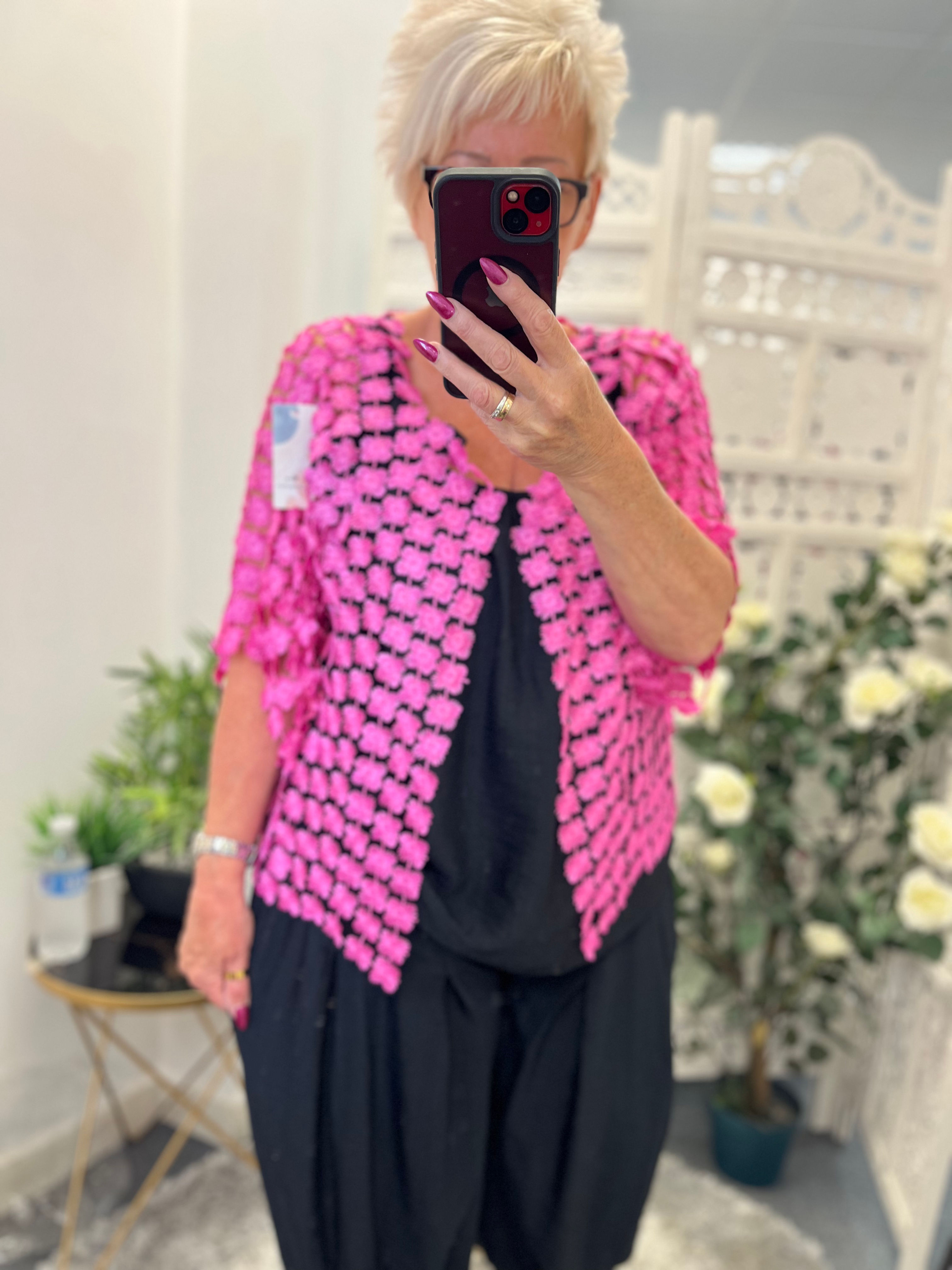 The Vienna Lace Cropped CARDIGAN - Fits 8 to 16