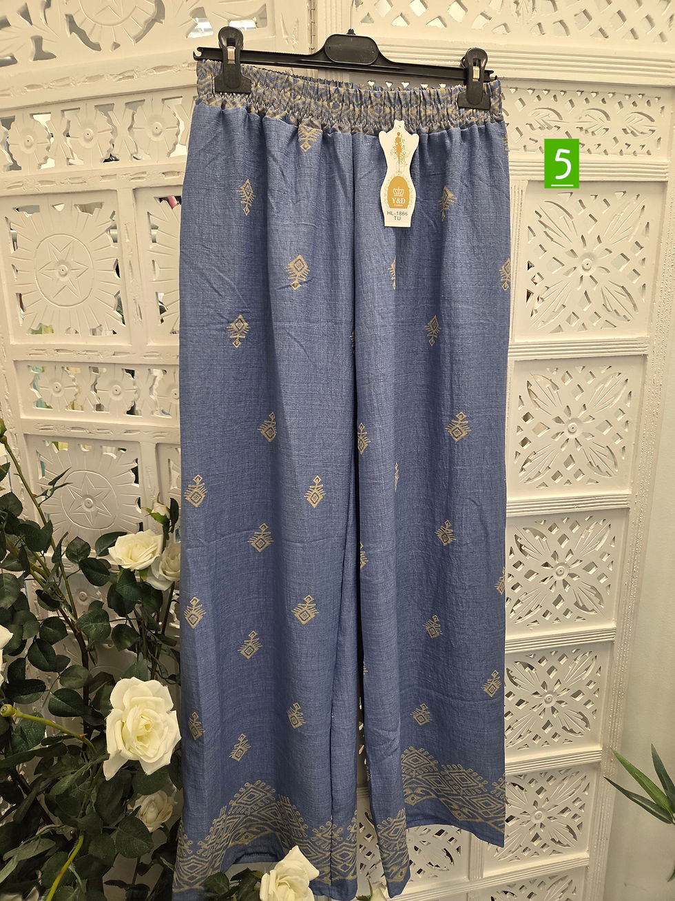 Thumbnail: The Riviera Palazzo Trousers  - 8 to 14 - Aztec - SALE NO RETURN 