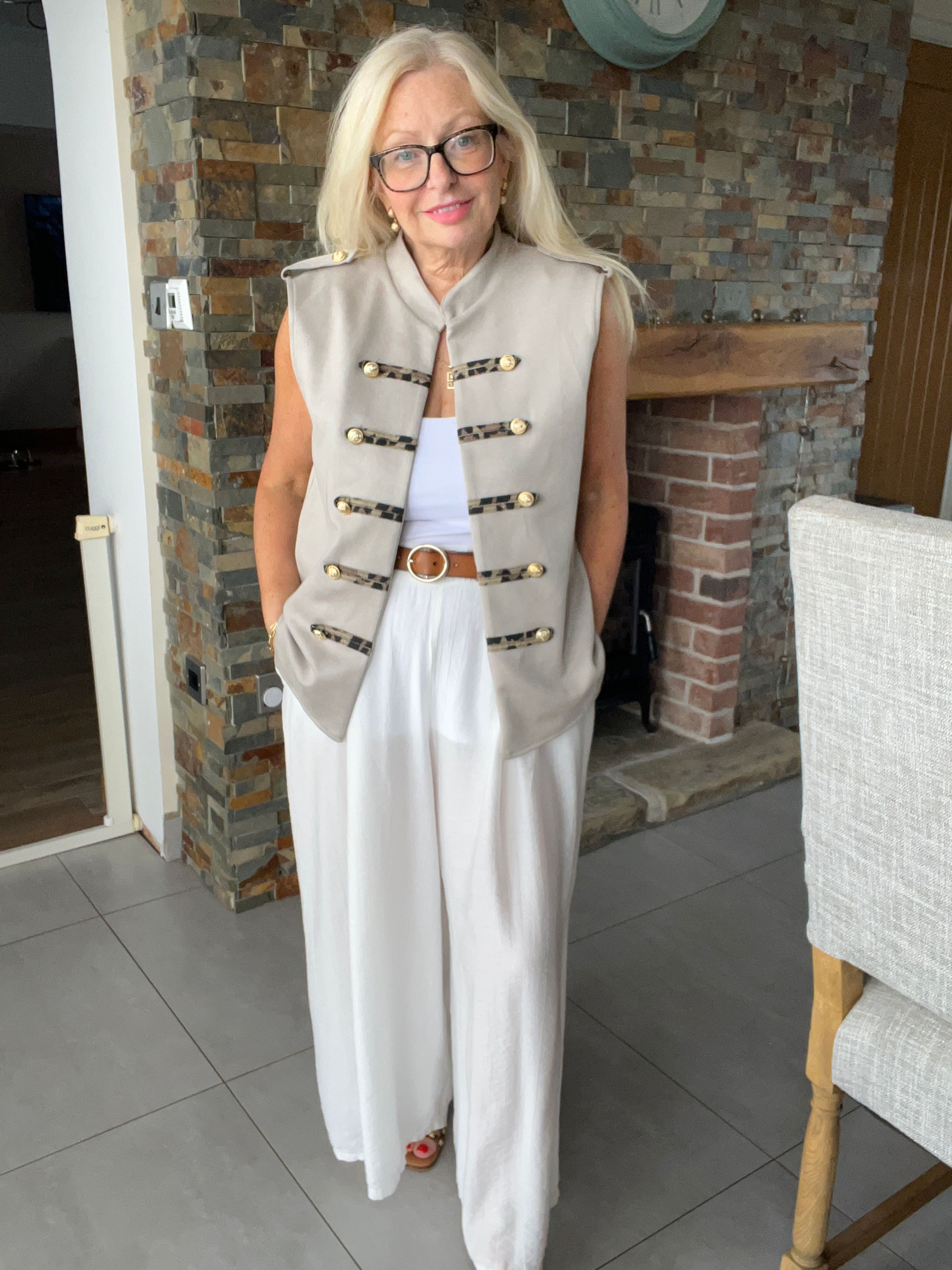 The Faux Suede Military Waistcoat - 8 to 14