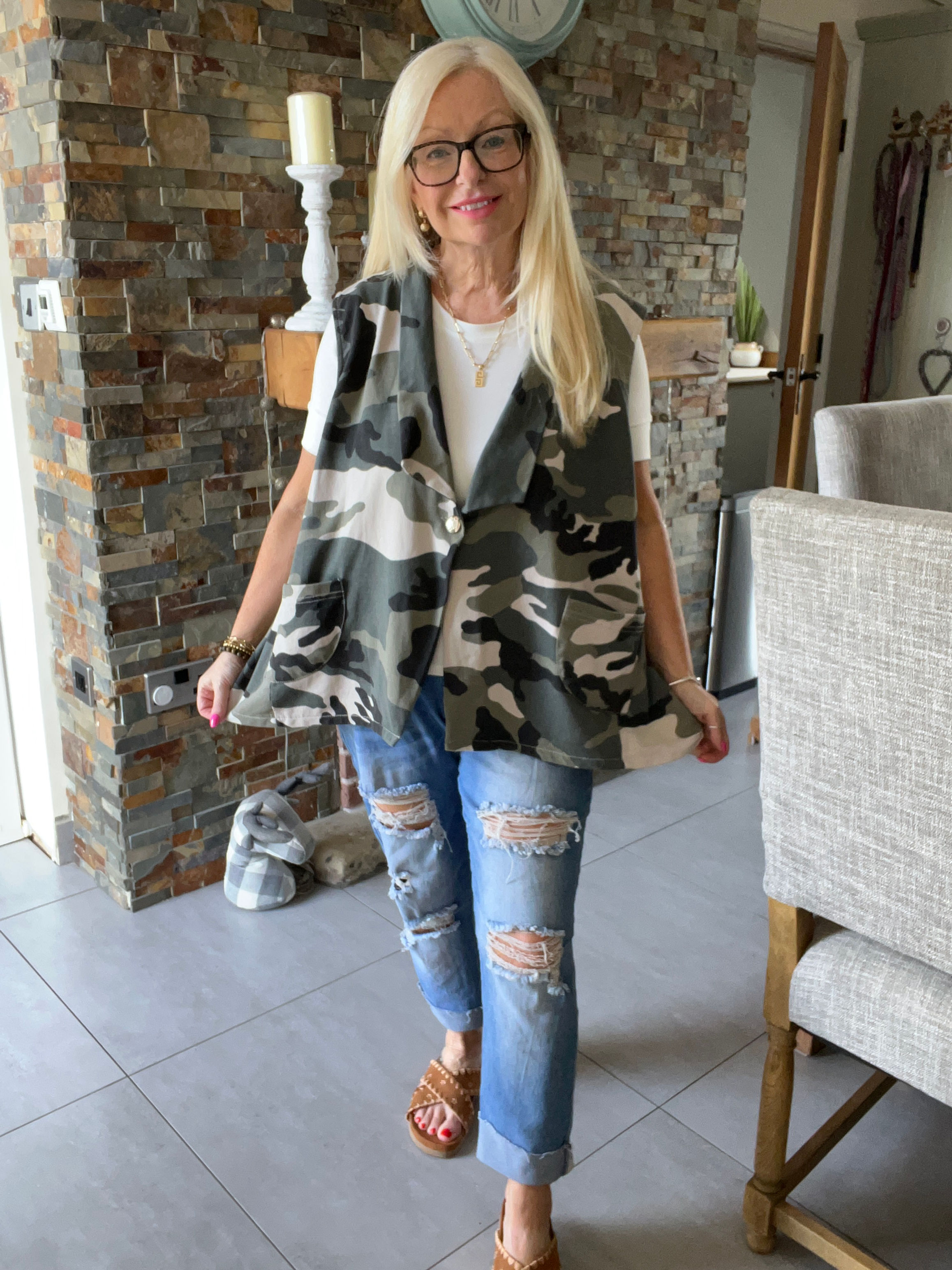 The Camo Waistcoat - Size 2 - 16 to 20/22
