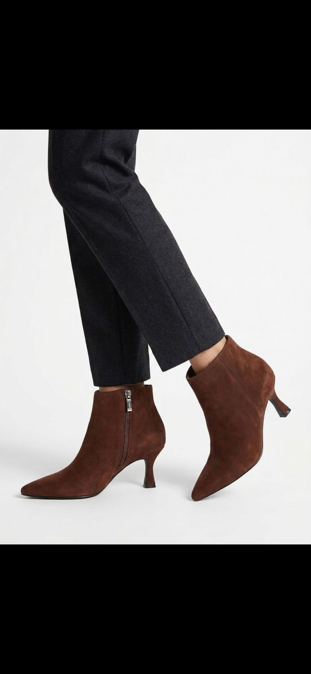 The Kitty Kitten Heel Boots  - Chocolate 