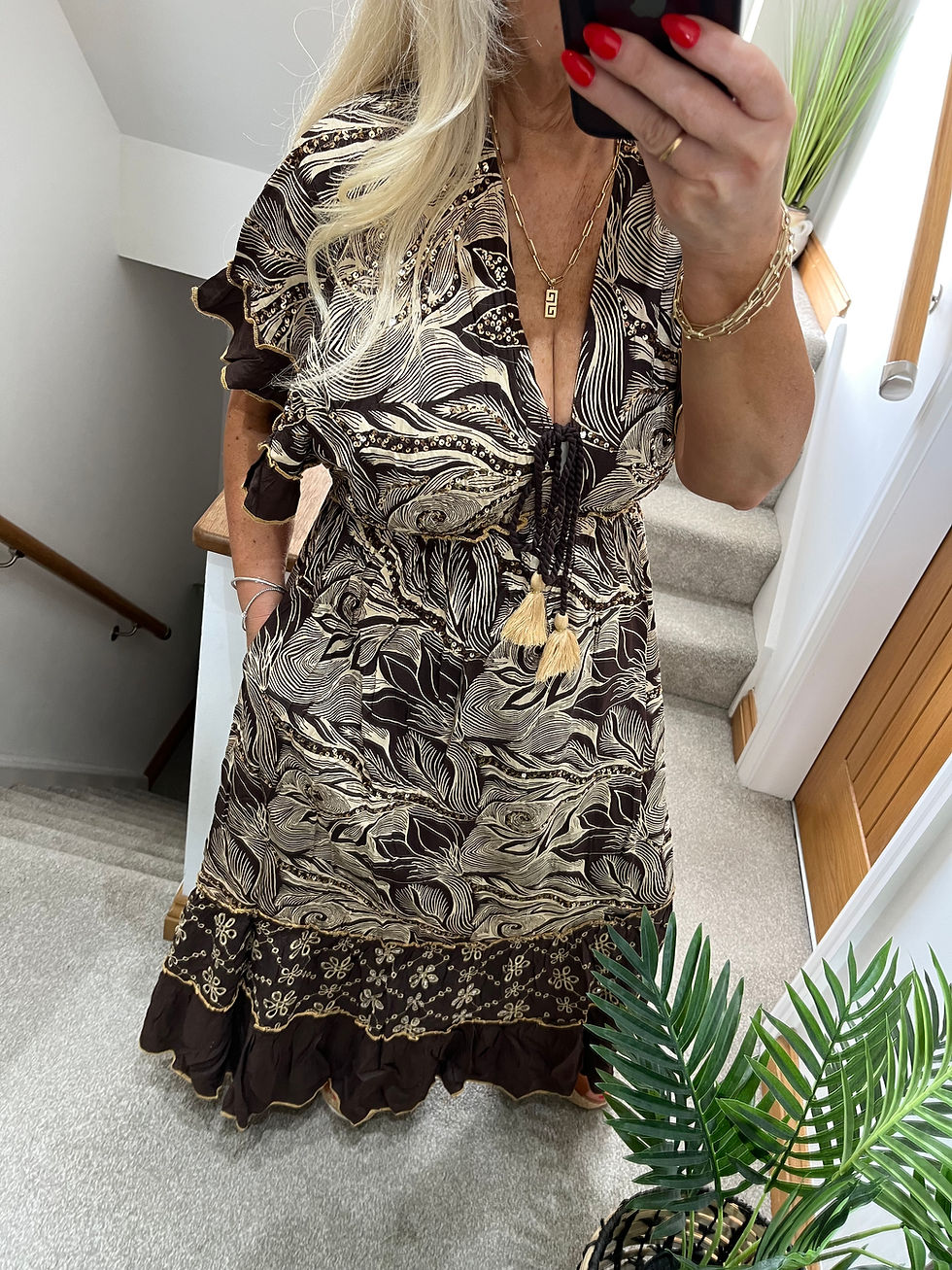 Thumbnail: The Marrakesh Maxi Dresses  - Chocolate - 8 to 12