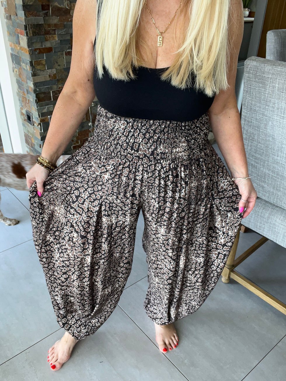 Thumbnail: The Cheetah Havana Bubble Pants - Fits Size 10 - 18