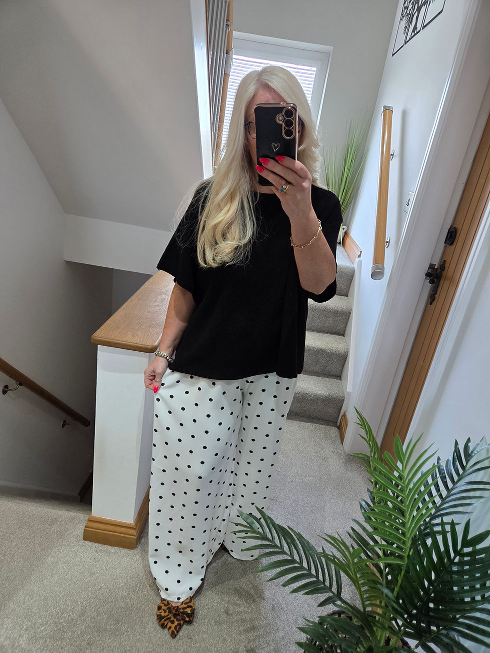Thumbnail: The Polka Dot Palazzo Trousers  - 10 to 14 - SALE 