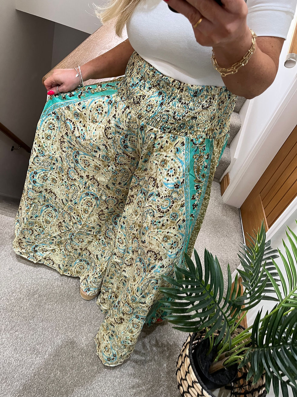 Thumbnail: The Indian Wide Leg Trousers - No.10 - SALE NO RETURN 