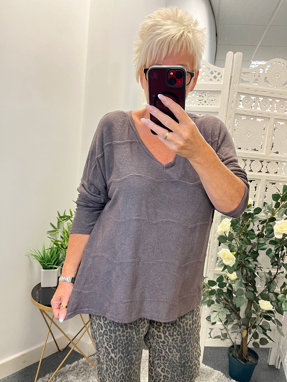 Thumbnail: The Helena Heart Jumper - Best Fits Size 14 to 20