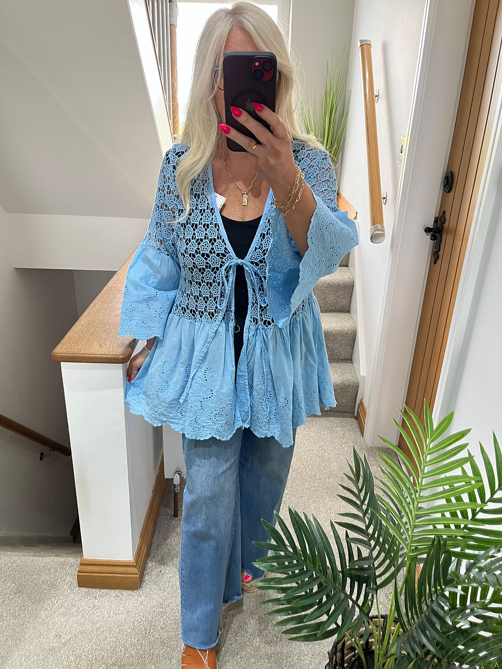 Thumbnail: The Magnolia Crochet Tie Tops - 10 to 14/16 SALE NO RETURN 