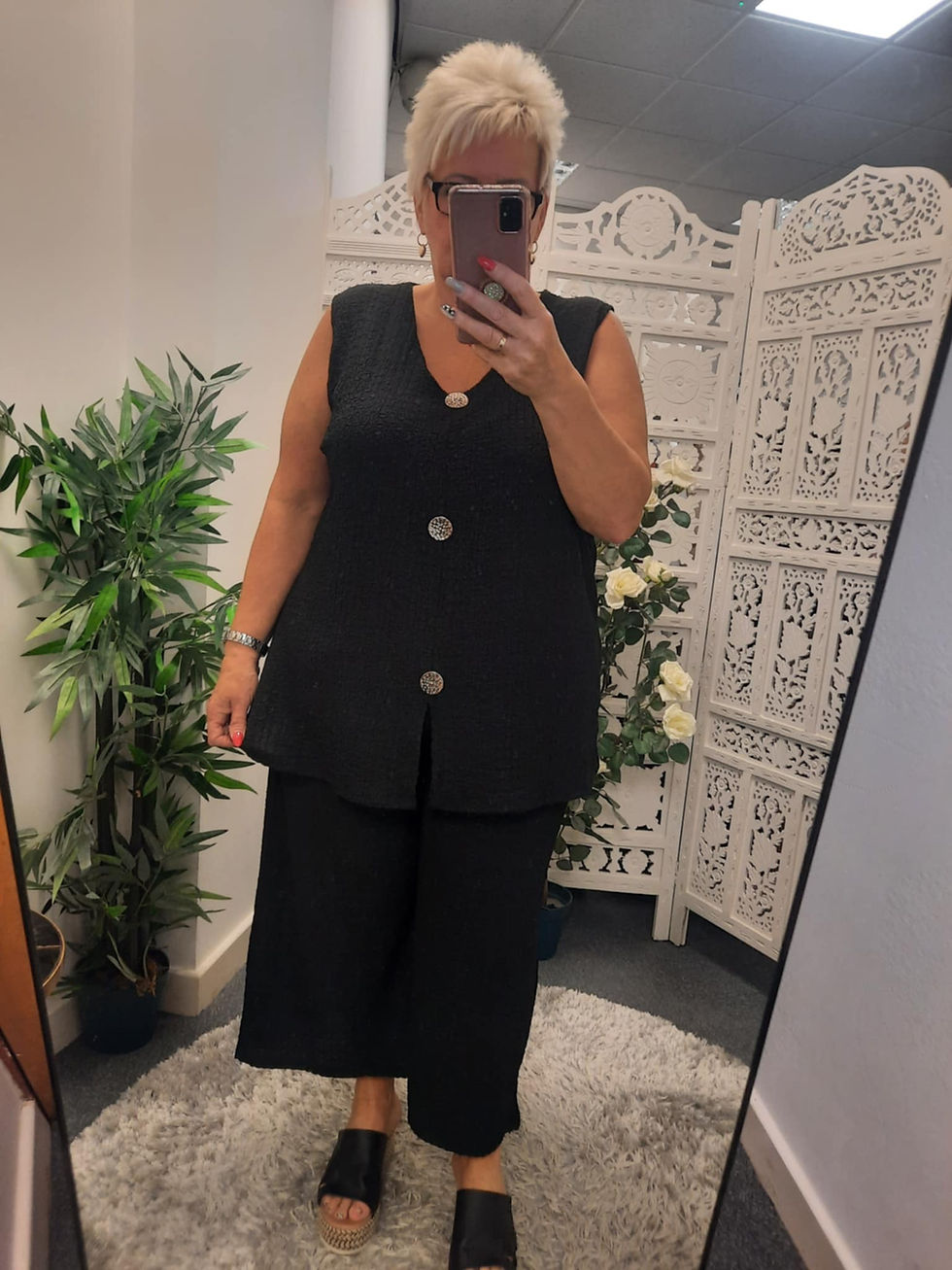 The Whitney Tank Top  Co-Ord Set - Plus Size/Curve - 16 to 22