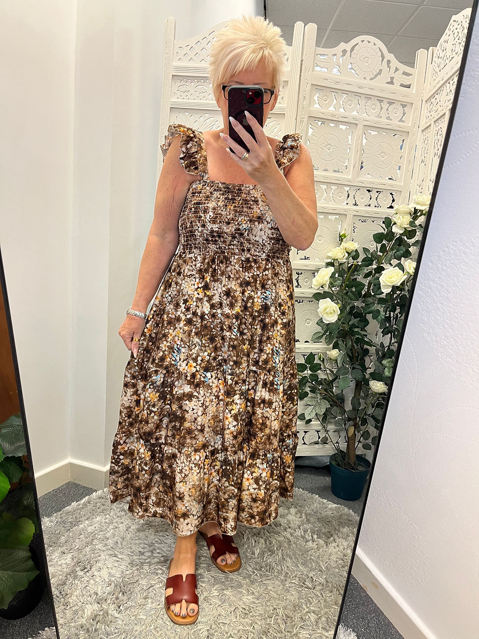 Thumbnail: The Shirred Hydrangea Dress - 10 to 18