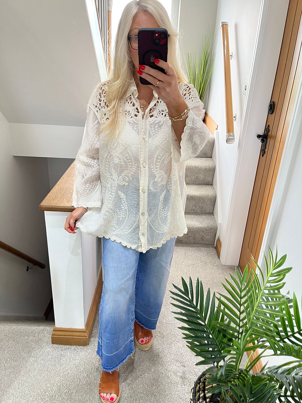 Thumbnail: The Iris Crochet Shirt - 10 to 16
