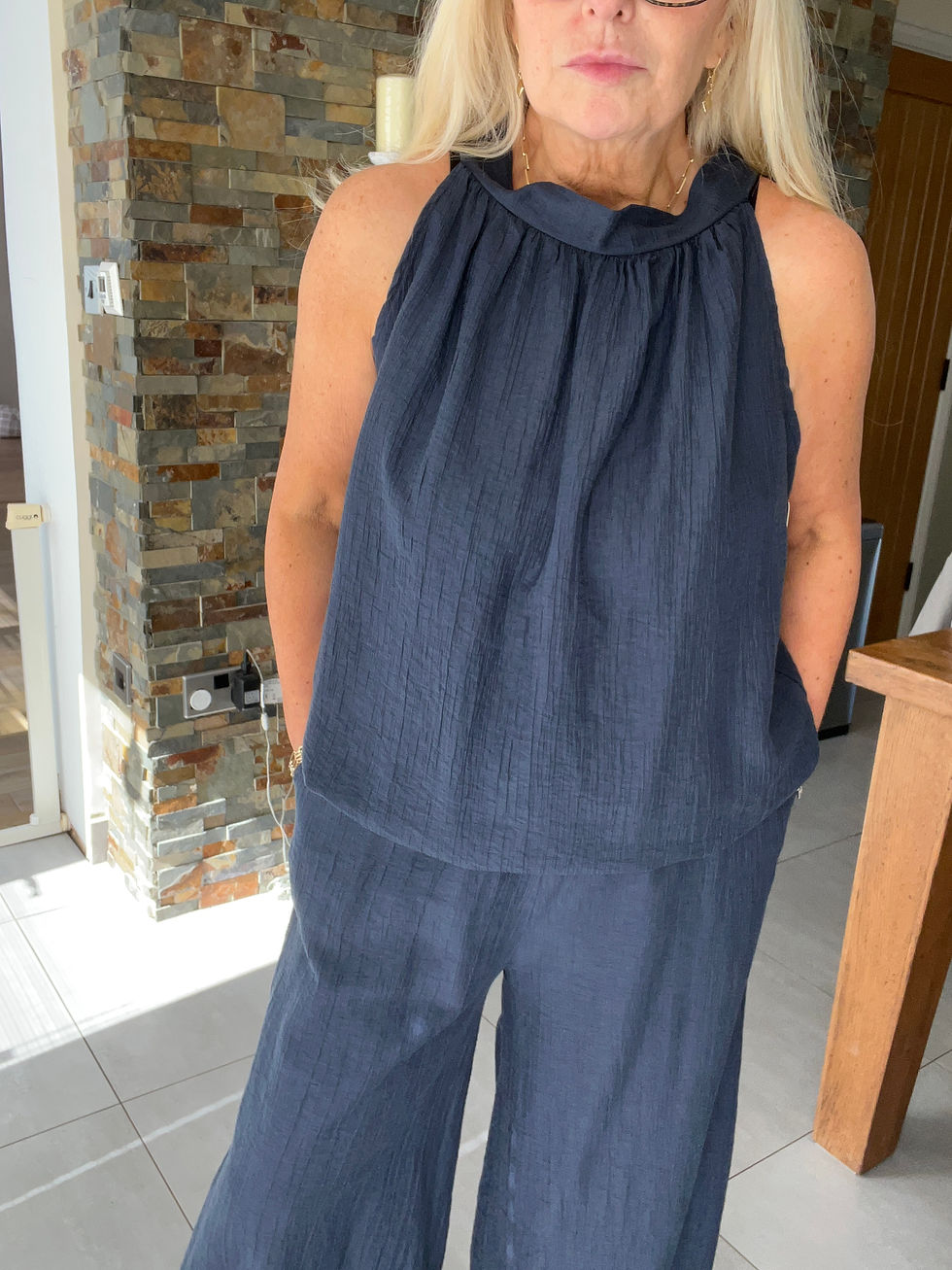 Thumbnail: The Naples Co-Ord Set - 8 to 16 - Navy Blue 