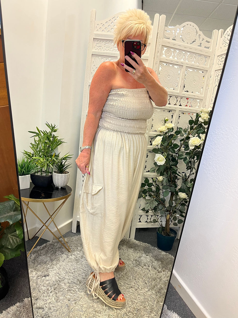 Thumbnail: The Stella Shirred Jumpsuit - Fits 10 to 20