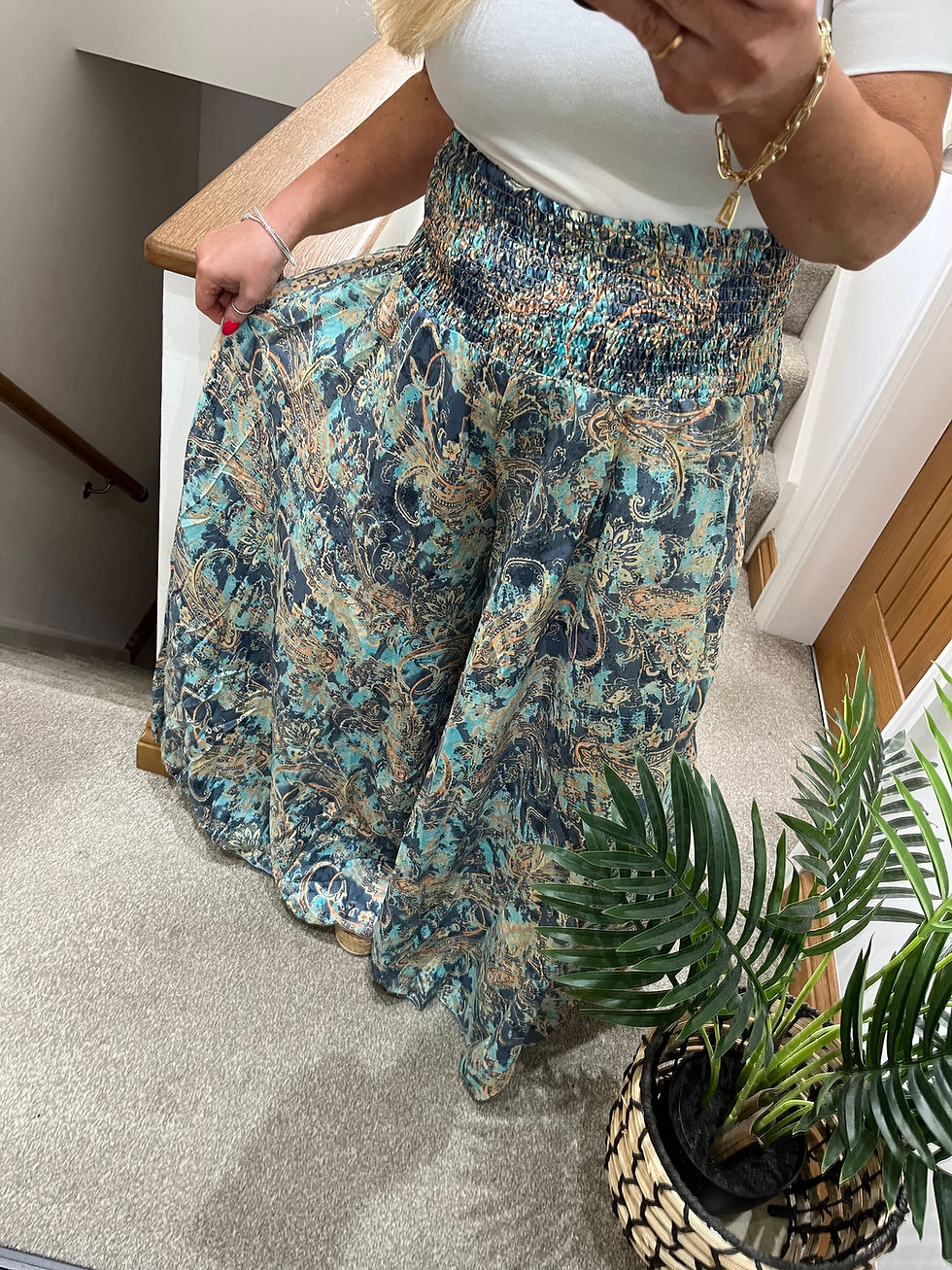 Thumbnail: The Indian Silk Wide Leg Trousers - No.4