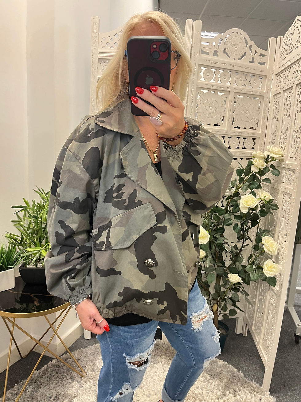 Thumbnail: The Camden Camo Jackets - Mocha - Fits Size 14 to 18