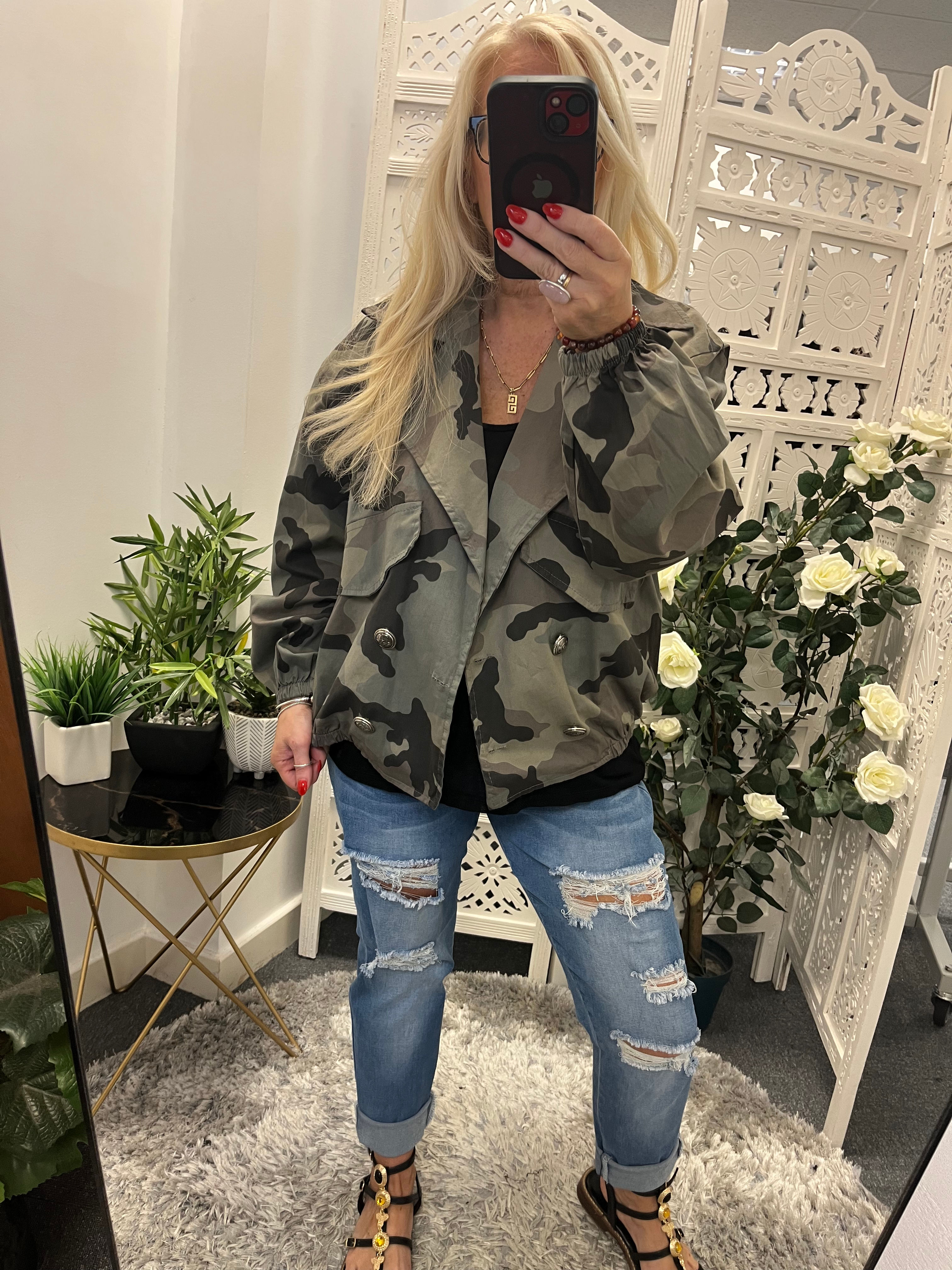 The Camden Camo Jackets - Mocha - Fits Size 14 to 18