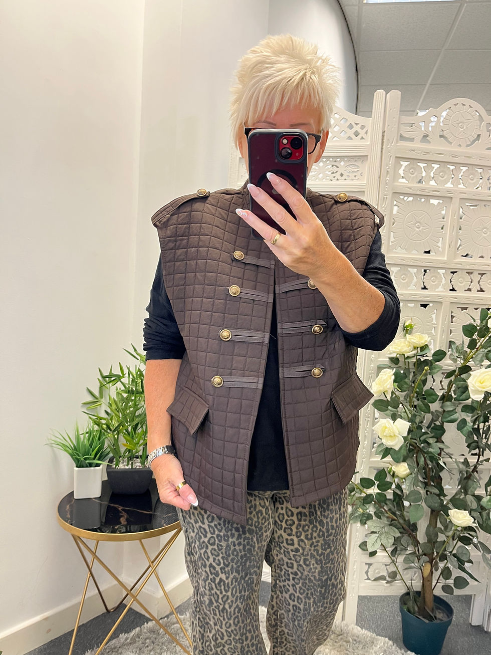 Thumbnail: The Quilted Military Waistcoats  - Fits Size 14 to 20