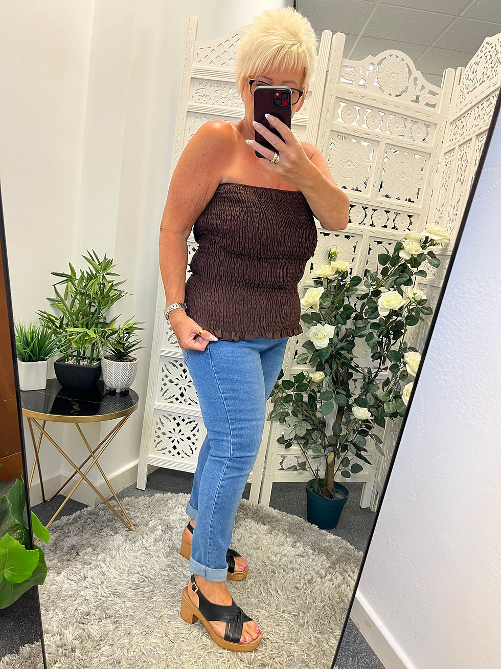 Thumbnail: The Jorja Shirred Boob Tube - Curvy 16 to 22