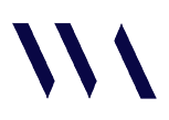 Three dark blue angled stripes