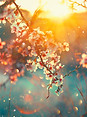 Spring blossom background. Beautiful nat