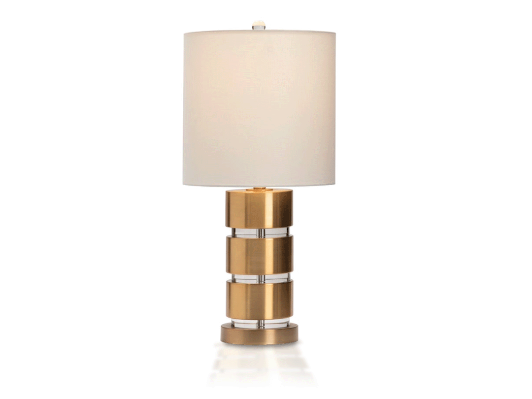 Gold Crystal Metal Casey Table Lamp
