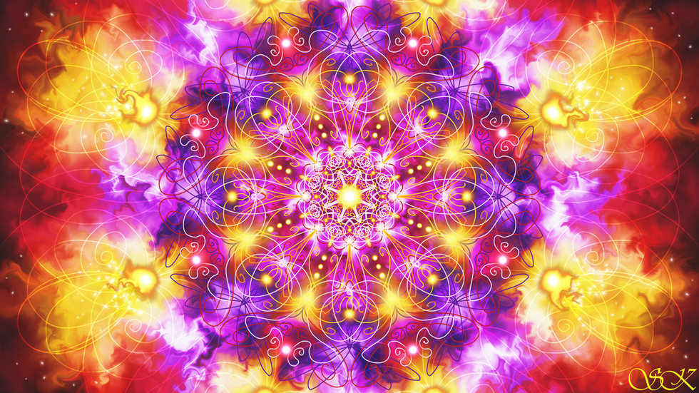 Spiritual digital colorful mandala