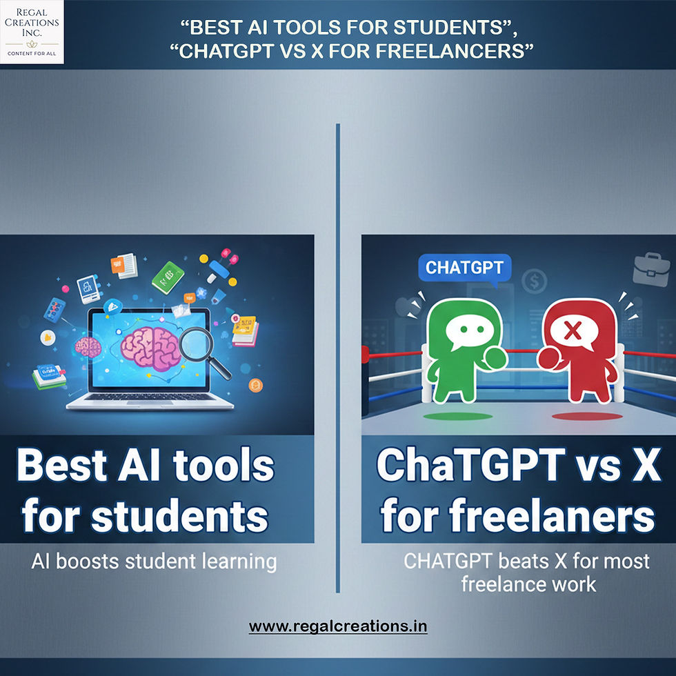 “Best AI tools for students”, “ChatGPT vs X for freelancers”