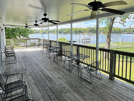 Island View Cafe Deck overlooking Chesapeake Bay