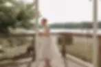 Bride in vintage wedding dress