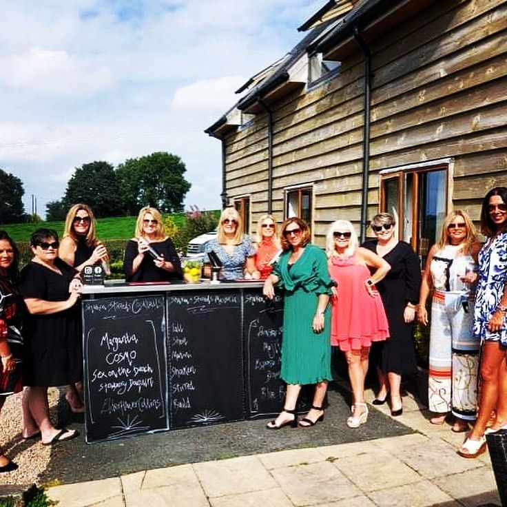 Mobile bar at Bedw Barn