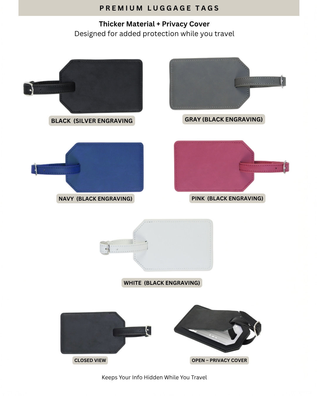 Premium Personalized Luggage Tag (Gift Ready)