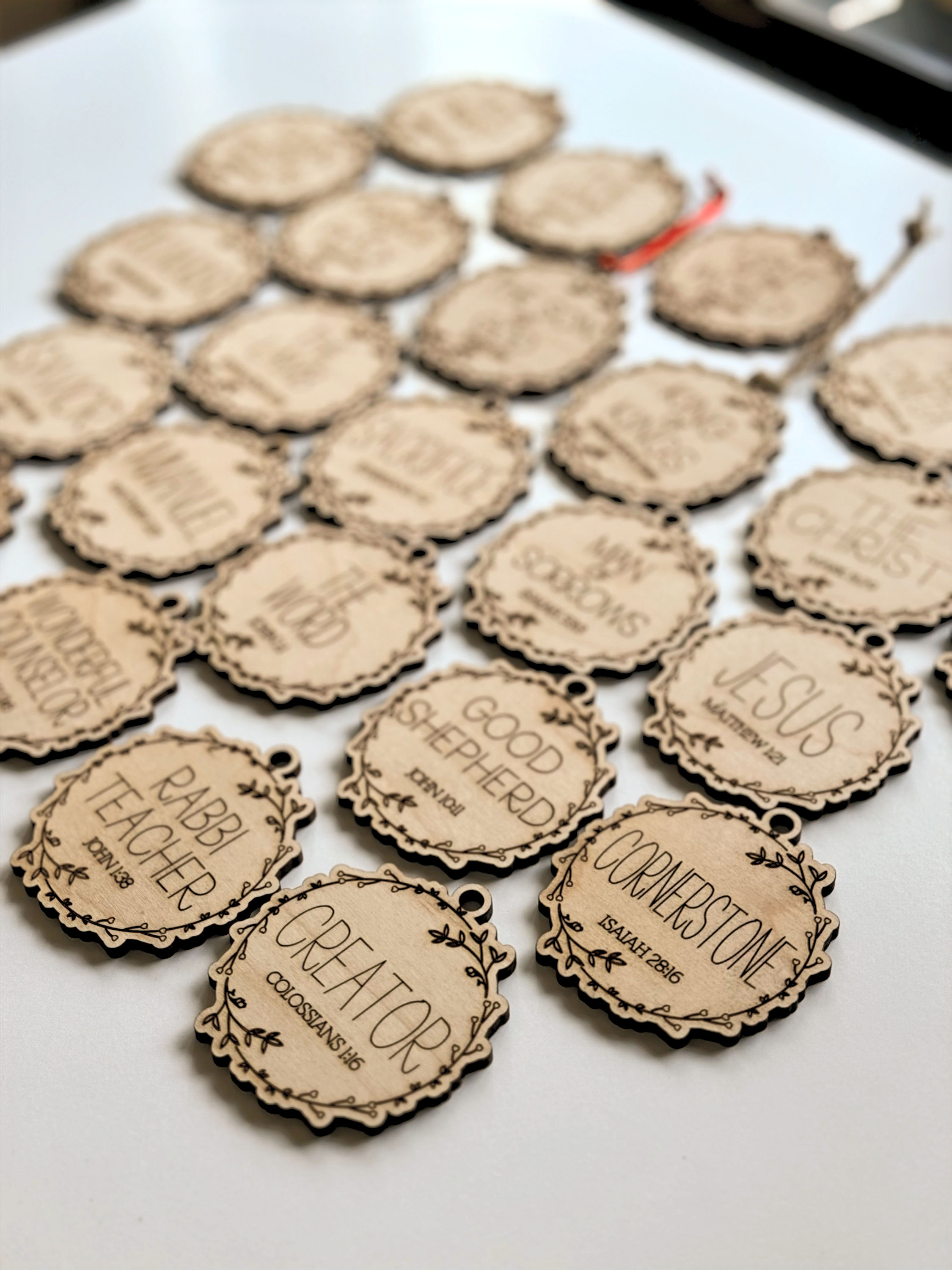 25 Names of Jesus Ornament Set