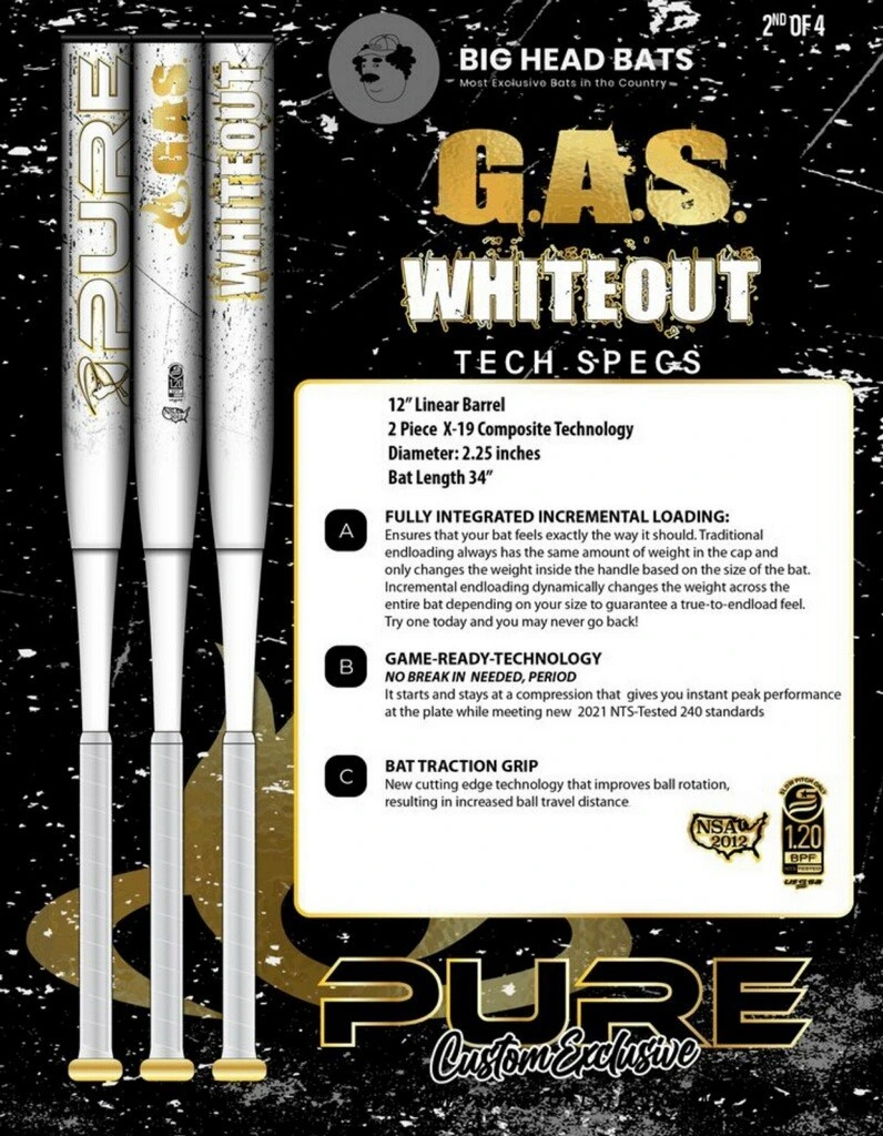 Shop Pure GAS Softball Bats Hottest in 2023 USSSA Pure Softball Bats