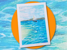 Pinta conmigo 004 | Pintando "Mar con velero" con pasteles al óleo Mungyo