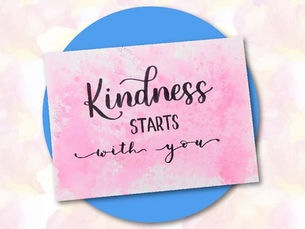 Lettering | Tarjeta sencilla con caligrafía "Kindness starts with you"
